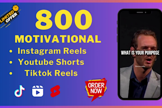 professionaly create motivational instagram and tiktok reels