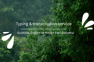 typing english to hindi and transcription