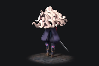 do 3d stylized character, 3d model, 3d animation, 3d game character 3d design