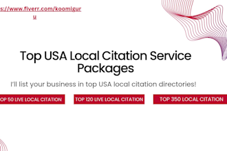 put business on 350 USA local citations directories local SEO