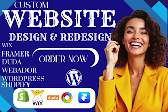 design wordress business website, woocommerce, framer, odoo, wix, shopify