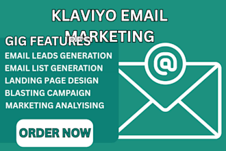 set up email marketing, klaviyo and SMS campaign