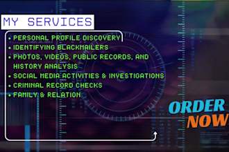 be your osint, detective and private investigator for background check