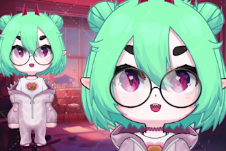 make cute live2d chibi vtuber model