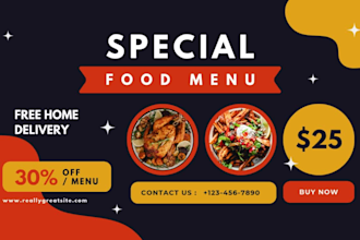 design modern  restaurant and food menu, poster, flyer, brochure