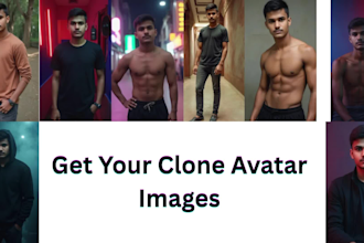 make 100 ai avatars ,portrait,model  image  of your face,photo