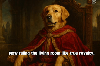 create a custom royal pet portrait in oil painting plus free upgrade