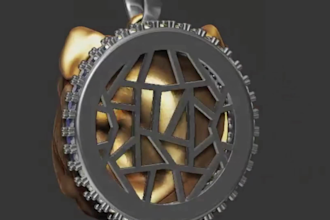 3d jewelry, pendant, 3d ring, 3d bracelet, realistic rendering for 3d printing