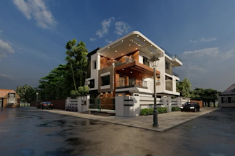 design your 3d elevation in sketchup