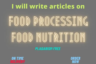 do food science and nutrition articles