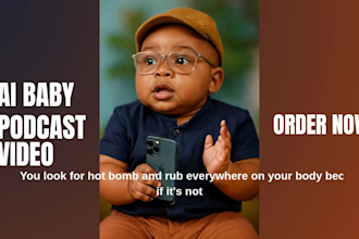 create high quality viral ai baby podcast video ai funny video ai health podcast