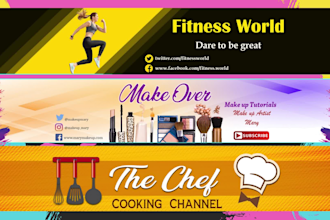 create simple youtube banner art design