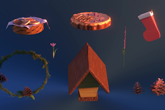 create low poly 3d props and assets in blender