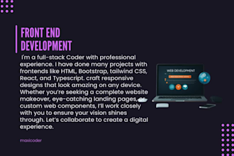 be your full stack coder ,react coder, php laravel website coder