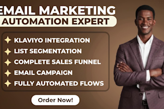 build email marketing automation klaviyo flows active campaign list segmentation