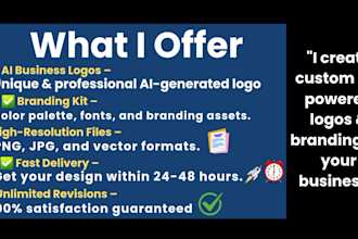 design ai generated business logo and branding assets