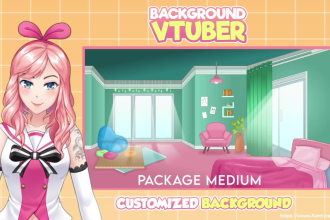 create live2d anime style background, asset, accessorief for vtuber