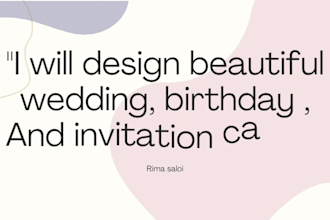 create stylish digital invitation card for wedding birthday