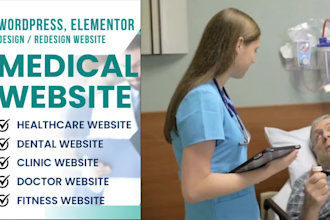 design medical websites for dentist, nurses, pharmacy, clinic, homecare website
