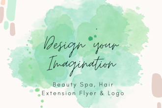 do spa logo, hair extensions, beauty saloon instagram flyer