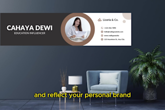 create professional linkedin background and banner design