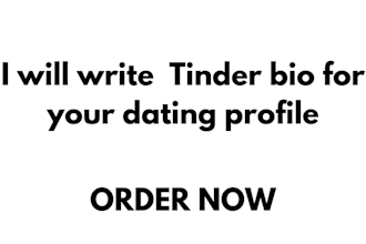 write  tinder bio for your dating profile