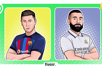 create your picture into cartoon for your profile picture, gift, poster, sticker