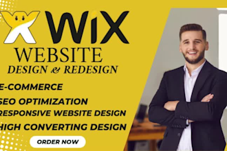redesign wix ecommerce website, wix seo responsive landing page and wix studio