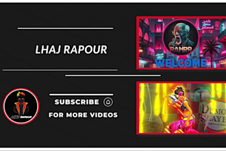 make a youtube gaming intro, outro, banner, and watermark