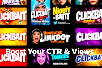 design premium style youtube thumbnails