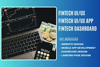 design responsive fintech ui ux website fintech app fintech dashboard on figma