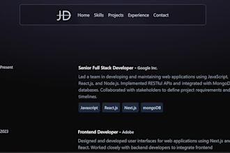 create a modern personal portfolio website with HTML CSS