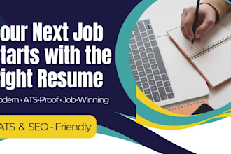 design a professional canva resume, CV and ats cover letter