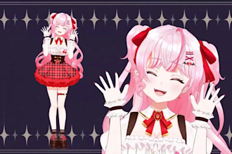 design 2d vtuber model, live2d rigging, live 2d vtuber model, vtuber design