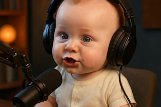 create ai baby podcast ai new baby video funny baby podcast ai video reels