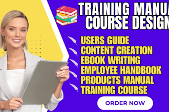 design training manual user guide employee handbook and write training course