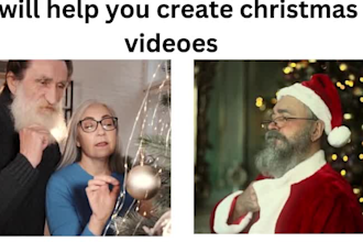 create christmas animation video, animated christmas card and new year greetings