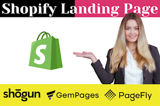 shopify product landing page by gempages, pagefly and shogun