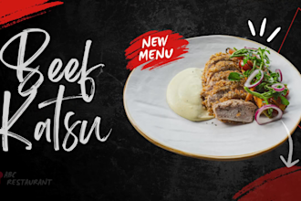 design tv menu or digital menu board for restaurant menu