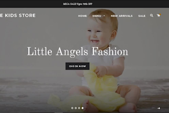 make kids clothing store, toy store on shopify