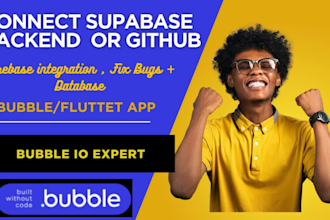 connect supabase backend to your flutter bubble github repo