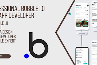 build custom bubble io web app developer, adalo expert figma design saas