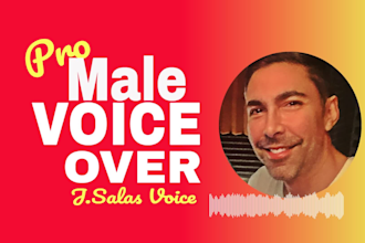 record a deep american male voice over video narration