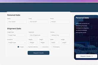 courier website, logistics, freight, trucking website with online tracking