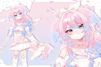 custom 2d vtuber model rigging or live2d vtuber commission for vtuber streaming