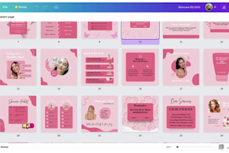 design skincare graphics for social media