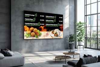 create a digital restaurant menu design