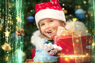 create christmas event slideshow promo opener in 12 hours