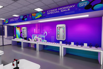 do 3d electronic device, gadgets, appliances, and mobile phone store design
