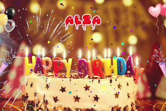 create personalized happy birthday video
